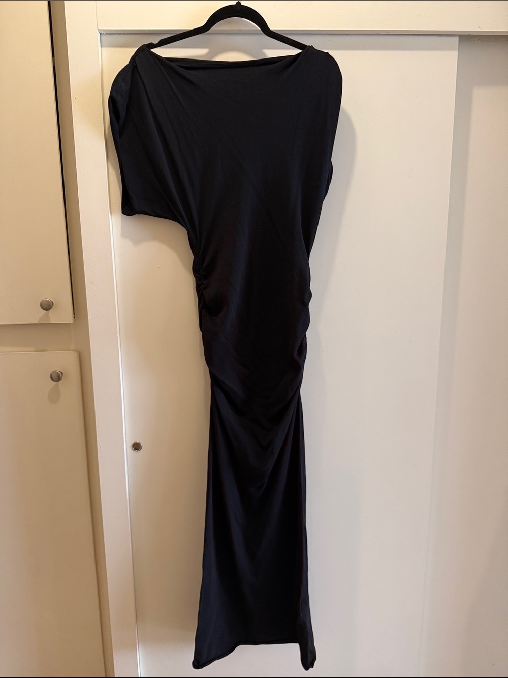 Zara Black Ruched Maxi Dress